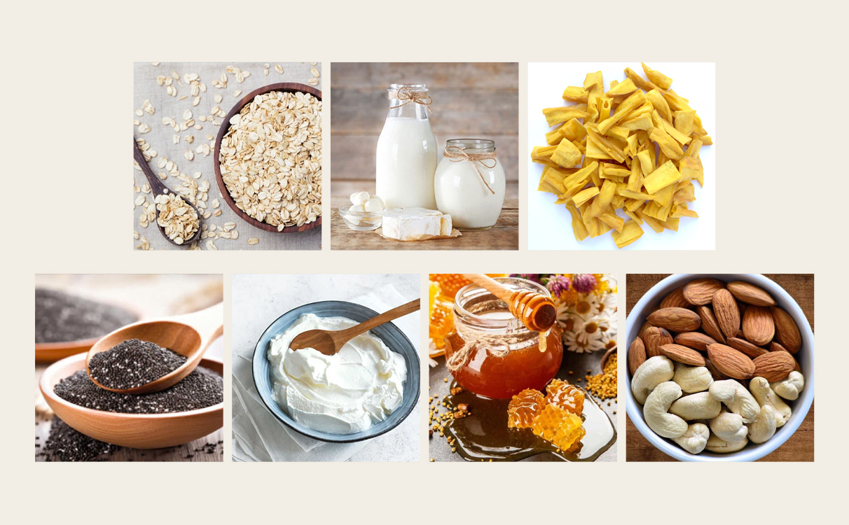 Ingredients for Dried Mango Overnight Oats