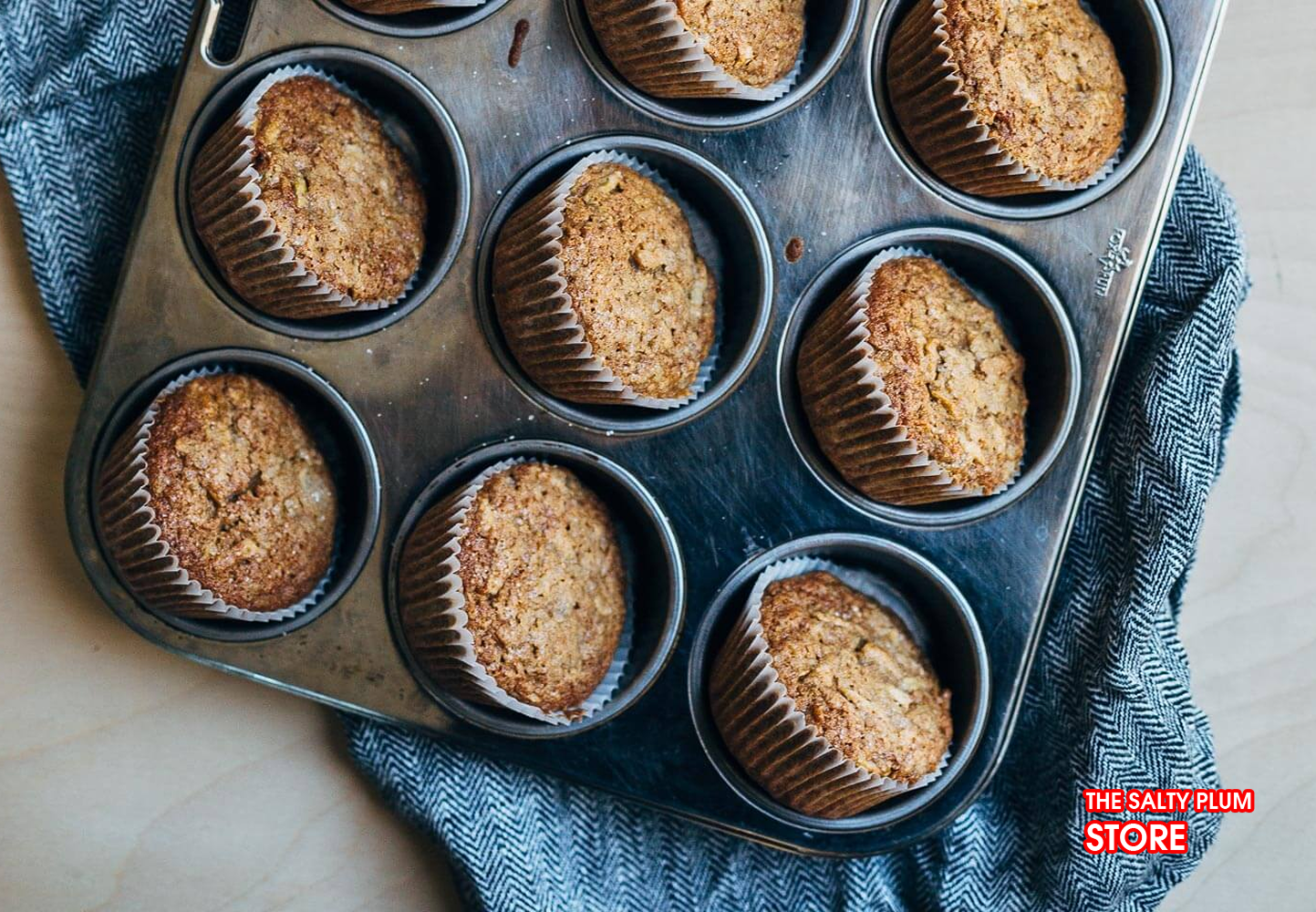 Dried Prune Muffins with Cinnamon and Honey