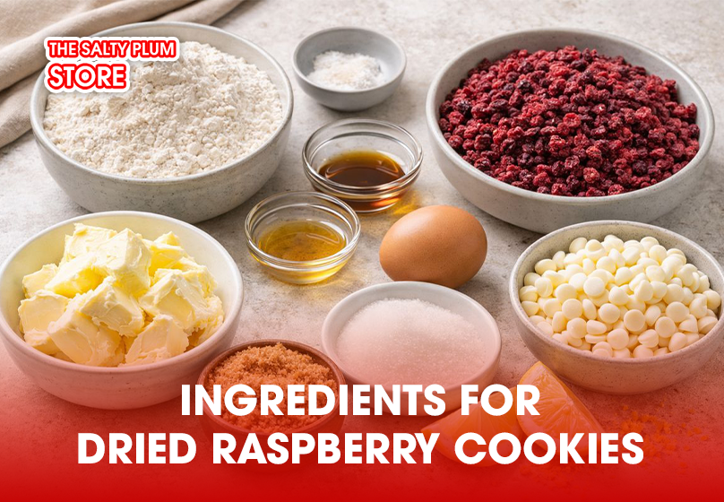 Ingredients for Dried Raspberry Cookies