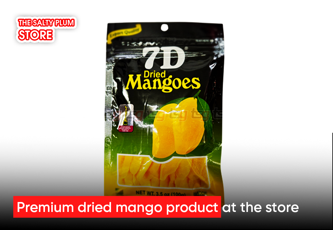 Premium dried mango product at the store