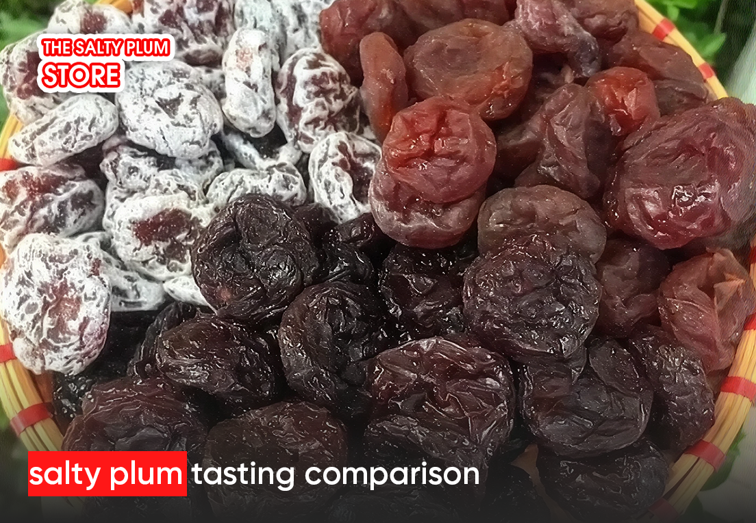 Salty plum tasting comparison