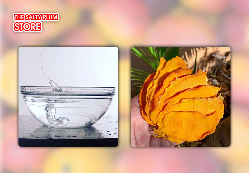 Soak the dried mango