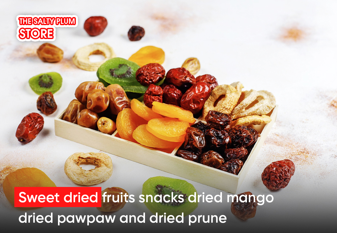 Sweet dried fruits snacks dried mango dried pawpaw and dried prune