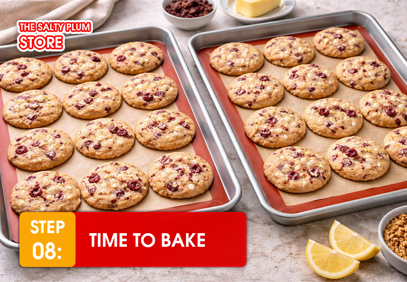 time to bake the Dried Raspberry Cookies